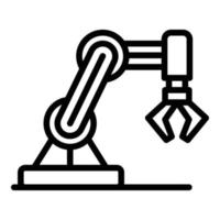 Hand robot line icon outline vector. Ai chatbot vector