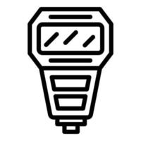 Camera flashlight icon outline vector. Photo studio vector