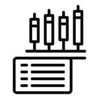 Analytics data icon outline vector. Graph research vector