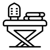 Iron appliance icon outline vector. Cloth board vector