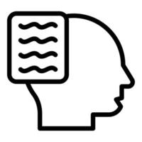 Mind speech icon outline vector. Public student vector