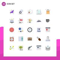 conjunto de 25 iconos de interfaz de usuario modernos signos de símbolos para aumentar el fitness dvd drop fun elementos de diseño de vectores editables