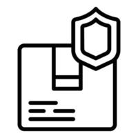 Parcel protection icon outline vector. Service order vector