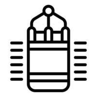 Punch bag icon outline vector. Gym equipment vector