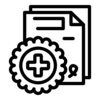 Code card icon outline vector. Passport health vector