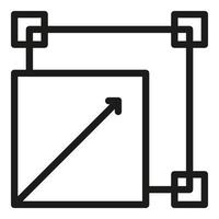 Edit tool icon outline vector. Stroke data vector