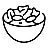 Salad food icon outline vector. Austria cuisine vector