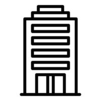 Marketing building icon outline vector. Business center vector