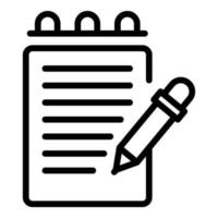 Business notepad icon outline vector. Team office vector