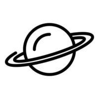 Saturn planet icon outline vector. Rocket space vector