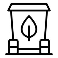 Garbage bin icon outline vector. Sustainable bag vector