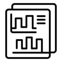 Technology data icon outline vector. Graph chart vector