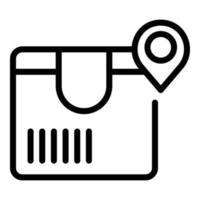 Parcel box location icon outline vector. Export service vector