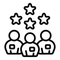 Group review icon outline vector. Online report vector