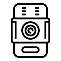 House video intercom icon outline vector. Control entrance vector