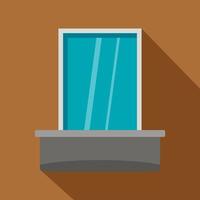 icono de ventana ciega, estilo plano vector