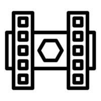 Bracket vesa icon outline vector. Wall display vector