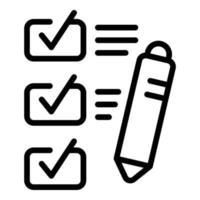 Make to do list icon outline vector. Social review vector