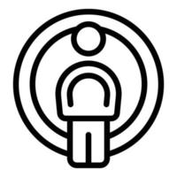 Circle comfort zone icon outline vector. Change escape vector