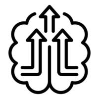 Brainstorming icon outline vector. Comfort zone vector