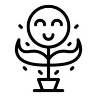 Grow plant energy icon outline vector. Mind health vector