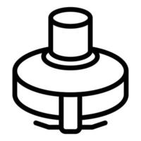 Trimmer head icon outline vector. Cutter string vector