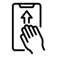 Screen touch icon outline vector. Digital app vector