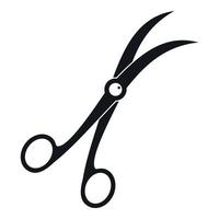 Surgical scissors icon, simple style vector