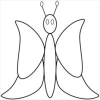 vector, imagen de mariposa, color blanco y negro, con fondo transparente vector