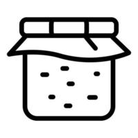 Nectar jar icon outline vector. Comb honey vector
