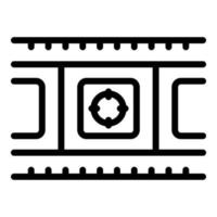 Film game target icon outline vector. Screen button vector