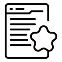 Star content web icon outline vector. Social blog vector