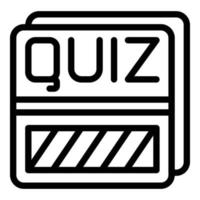 Quiz test icon outline vector. Exam show vector