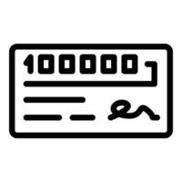 Prize ticket icon outline vector. Draw lottery vector