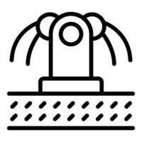 vector de contorno de icono de rociadores de riego. goteo de agua