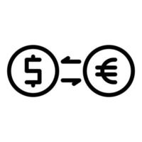 Money convert icon outline vector. Digital pay vector