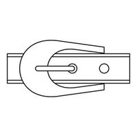 Narrow belt with buckle icon, outline style vector