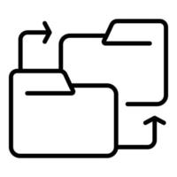 cambiar vector de esquema de icono de carpeta de archivo. proyecto de negocio