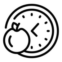 vector de contorno de icono de tiempo de dieta. cuerpo metabólico