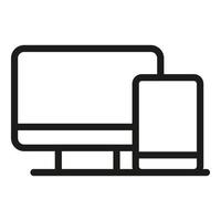 Computer edit tool icon outline vector. Digital scale vector