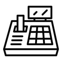 Button pos terminal icon outline vector. Center check vector