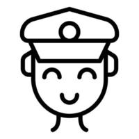 Bank security man icon outline vector. Mobile payment vector