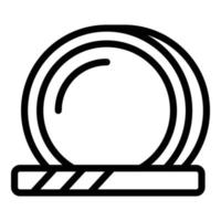 Retro camera lens icon outline vector. Shoot video vector