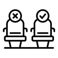 Book cinema chair icon outline vector. Movie film