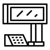 Service pos terminal icon outline vector. Store supermarket vector