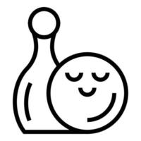 Bowling icon outline vector. Sport store vector