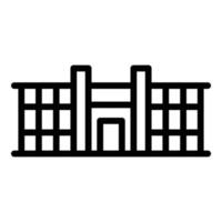 Tall building icon outline vector. Modern store vector
