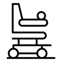 Patient electric wheelchair icon outline vector. Motor person vector