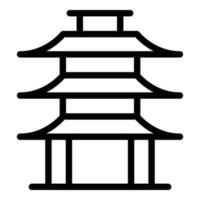 Landscape pagoda icon outline vector. Chinese building vector