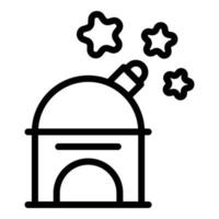 Telescope icon outline vector. Spaceship alien vector